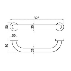 Oil Rubbed Bronze Bathroom Shower Grab Bar, Home Care Bath Handrail (12 Inch)