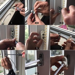 Zinc Alloy Window Door Opening Restrictor Cable Baby Child Safety Lock Catch CX4