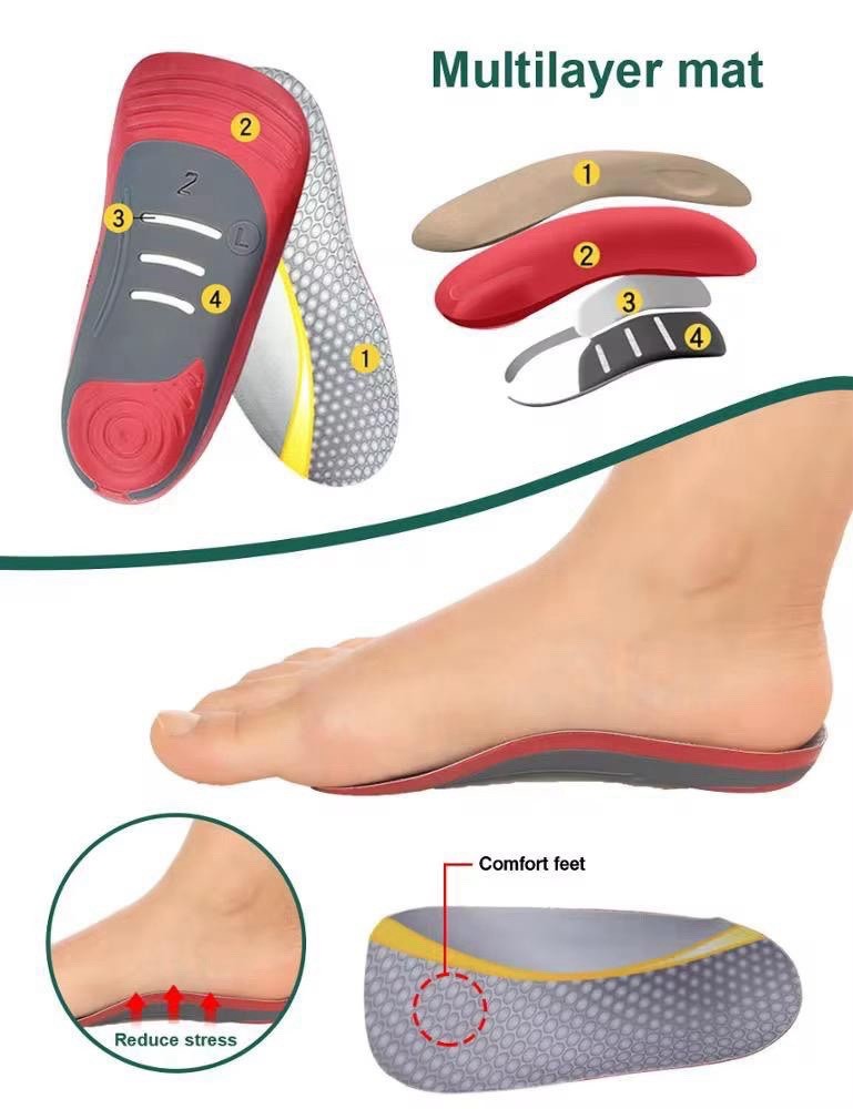 DR. A-Z CUSTOM FEET ORTHOTIC INSERTS 5-IN-1 PAIN RELIEF 3D ARCH SUPPORT 7inches