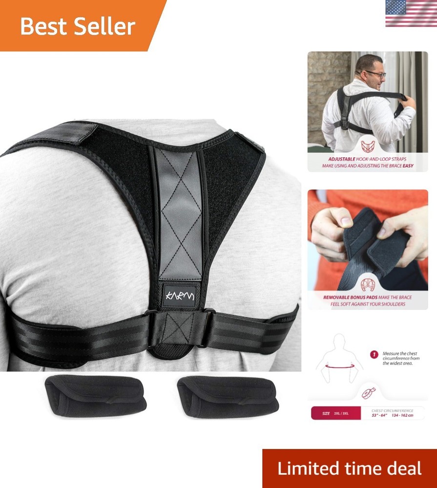 Plus Size Posture Corrector for Women & Men Plus Size – XXL, 3X Big and Tall …