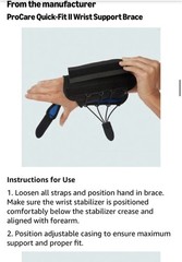 ProCare Quick-Fit II Wrist Support Brace Universal Fits Belt For LEFT HAND WRIST