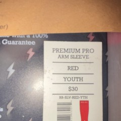 BRUCE BOLT Premium Pro Arm Compression Sleeve, Red Youth, never used