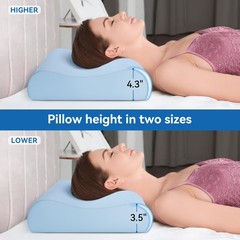 AM AEROMAX Firm Contour Memory Foam Pillow, Cervical Pillow for Neck Pain Rel…