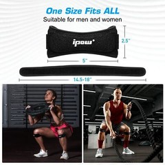 2 Pack Knee Pain Relief & Patella Stabilizer Knee Strap Brace Support, Black