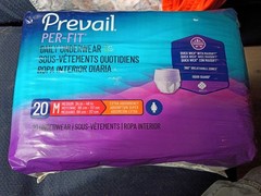 Case of 4 Prevail Per-Fit Daily Underwear M (34″-46″) 20 Ct Each – New Sealed