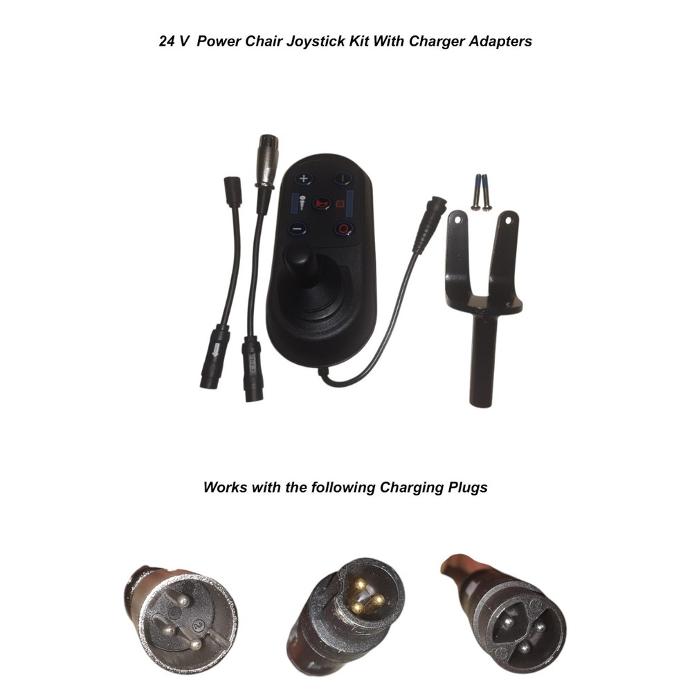 Electric Wheelchair Joystick Controller 4 Pin Wire Air Hawk Fold & Go, W/Bracket