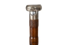 Rare Antique Gadget Cane Concealed Oil Lamp Lantern Walking Stick