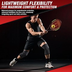 2 Pack Black Compression Knee Brace, Knee Brace for Running, Sports Knee Braces