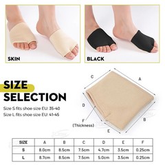 Forefoot Protector CoverSilicone Gel Forefoot Pads Shoe Insole Foot Pain R
