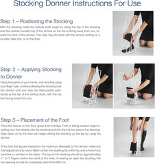 Truform Stockings Donner, Helper for Applying Compression Socks, Large Size Foot
