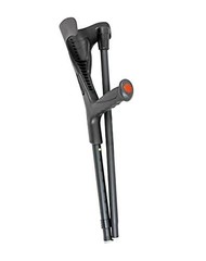 PEPE Mobility Folding Crutch for Adults (x1 Unit), Open Cuff, Adjustable Height,