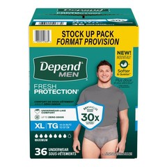 Depend Fresh Protection Men XL Incontinence Underwear, 36 Ct