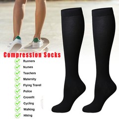 3 Pair Full Compression Socks 10-20 mmhg New Strong Support Stockings Free Ship