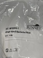 Sunset Universal 22mm Inline Bacteria Filter For Cpap,Vent,Bipap #BF2200-1 NEW