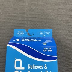 Powerstep Pulse Plus Met Insoles Womens 7-7.5 B Full Length Orthotics Support