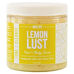 Mojo Spa Lemon Lust Face And Body Scrub Lemon Citrus Scent Moisturizing Sugar
