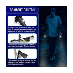 Ergobaum 7G by Ergoactives. 1 Pair (2 Units) of Ergonomic Forearm Crutches – …