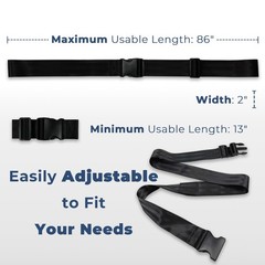 Adjustable Wheelchair Safety Strap Seat Belt – 2″ Wide, Slip-Resistant, 13-86″ A
