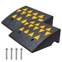 2pcs, 4.3“/5″/6“ Rise Height Heavy-Duty 33069 lbs/15 T Capacity Threshold Ramp