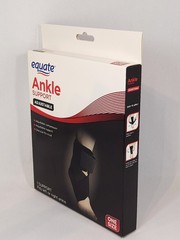 Equate Adjustable Ankle Support Brace One Size Fits Most Left/Right Black