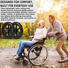 CALPALMY 6 Inch Replacement Wheelchair Front 6 Inches, Tire (Narrow)