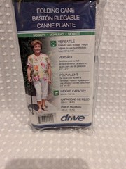 Drive foldable cane, weight-300 lb, for 5’3″-6′-1″, SEALED, CHIPPING ON HANDLE