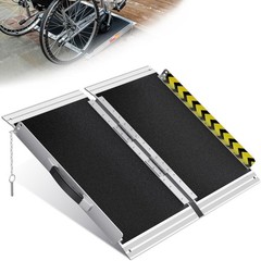 2/3/4/5/6/7/8/10/12 FT Folding Aluminum Wheelchair Ramps Mobility Ramps Non-Slip