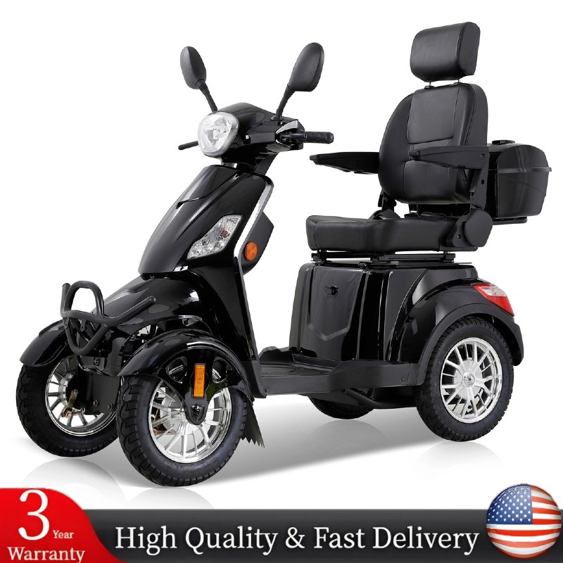 800W Heavy Duty Mobility Scooter 4-Wheel 31 Miles Fit For Senior 500lbs Capacity