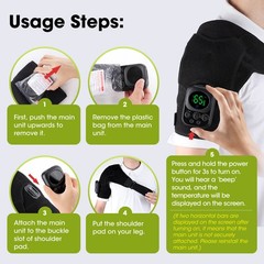 APP Control Heated Shoulder Massager Support Brace for Rotator Cuff Pain Relief
