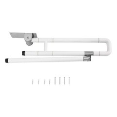 Foldable Drop Down Toilet Grab Bar Handicap Seat Support Rail Non-slip Bathroom