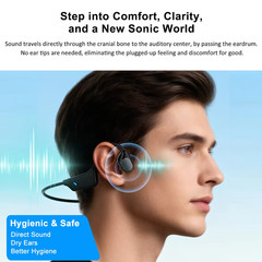 Bluetooth Bone Conduction Hearing Aid For Elderly Seniors Noise Reduction