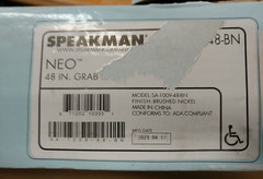 Speakman Neo SA-1009-48-BN 48in Stainless Steel Grab Bar in Brushed Nickel