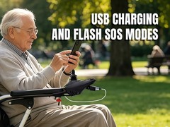 Electric Wheelchair LED Light with SOS Flash Mode 3-Pin XLR Adjustable Headlight