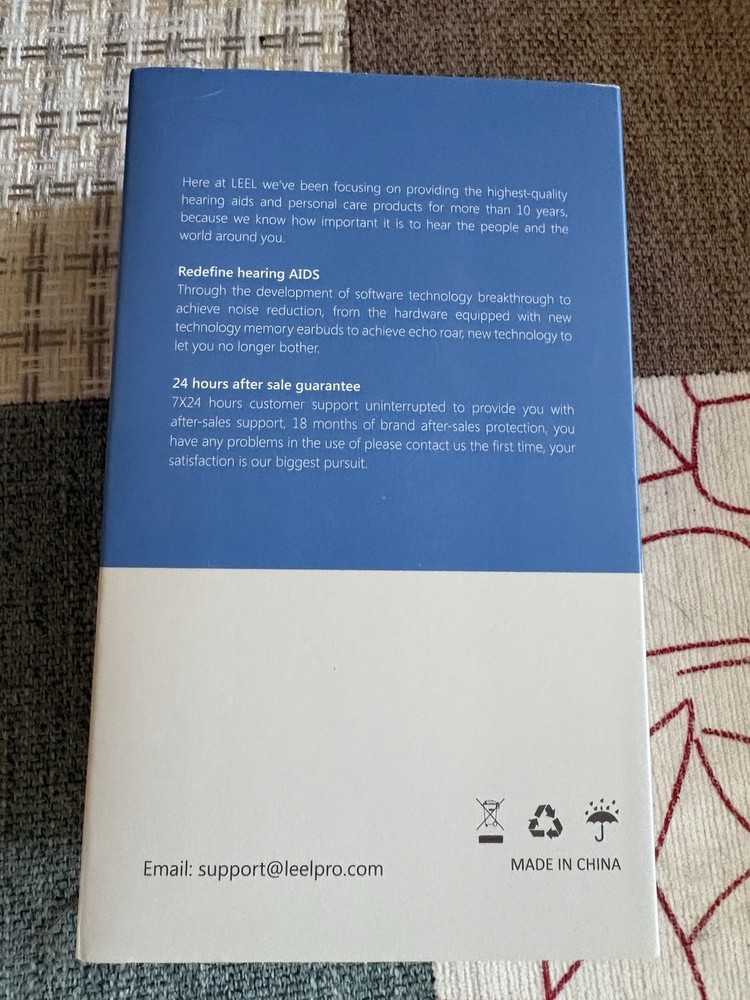 LEEL G19 Hearing Aids Rechargeable for Seniors New in Box White Invisible