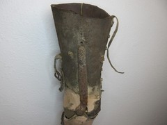Vintage Adult Prosthetic Left Leg Made of Wood & Leather – Old Loggers Leg