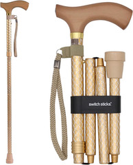 Folding Walking Cane for Women Men Adjustable Lightweight Support Stylish