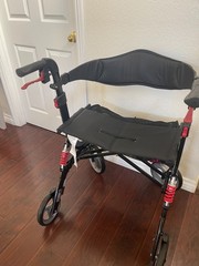 Drive Rollator F-22 Rolling Walker GV974HD-BR Heavy Duty 450lbs Shock Absorber