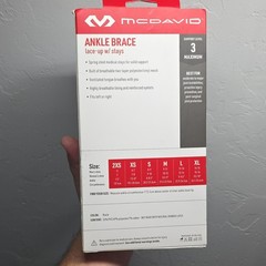McDavid Lace-Up Ankle Brace w/ Stays Support Stabilization Black XS L/R