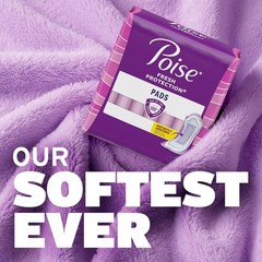 Poise Disposable Incontinence & Postpartum Pads, Leak Protection, 96 Count