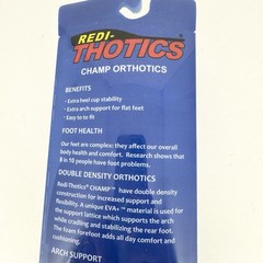 REDI-THOTICS CHAMP Orthotics Semi-Rigid Insoles Sz C Men 8-8.5 Women’s 9-9.5