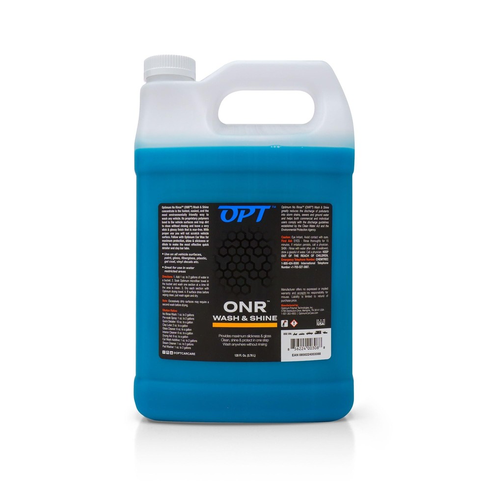 Optimum No Rinse Car Wash Soap 128 Fl Oz Eco Friendly Rinseless Wash and Shine