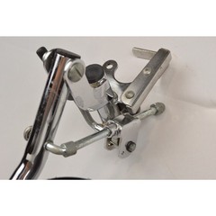 Invacare T94HC-3778 Adjustable Clip-On Footrests Pair Chrome For Wheelchair