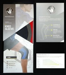 Body Glove Performance Thermal Compression Knee Sleeve 2X-Large Black Red Gray