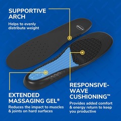 Dr. Scholl’s Work All-Day Superior Comfort Insoles 1 Pair (Pack of 2), Black