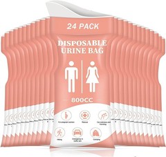 DIBBATU Disposable Urine Bag 800ML – Emergency Portable Urinal 12/24 Pack