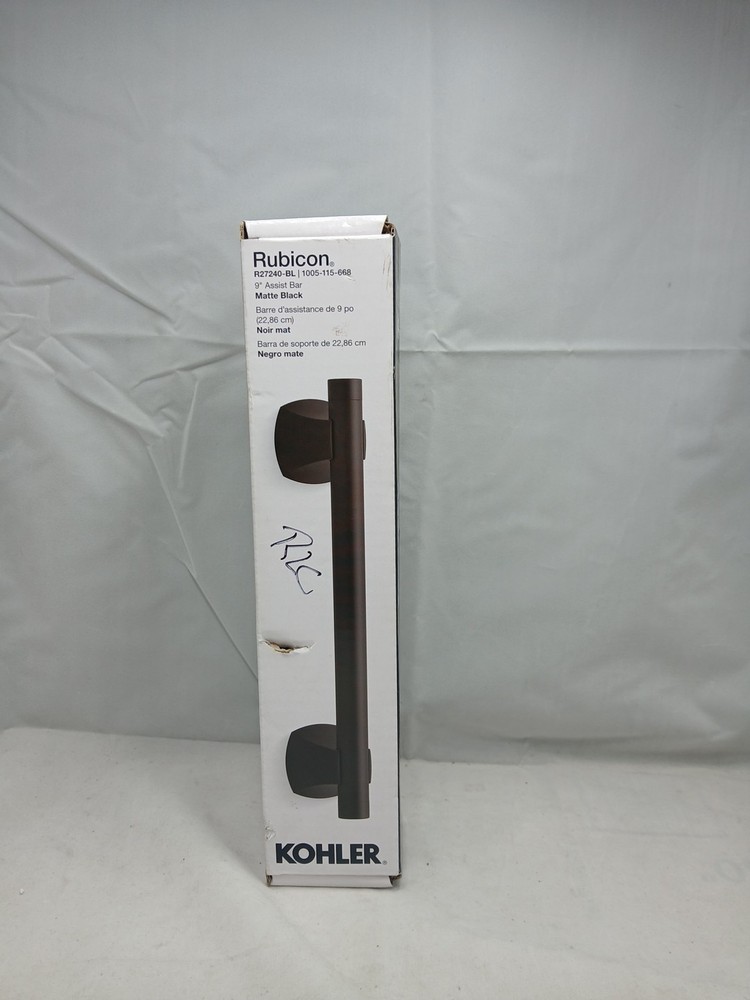 KOHLER Rubicon 9 in. Grab Bar in Matte Black K-R27240-BL