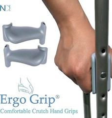 Crutch Ergonomic Hand Grips set 2 Special Design Ergo Grips with Max Comfort