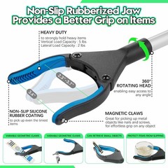 Jmlxiaoya Upgraded 36 – inch Grabber Reacher Tool, Grabbers for 36 Inch, Blue