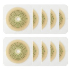 10pcs Cut-to-Fit Skin Barrier with Non-Woven Border for Colostomy Bags, 70mm Max