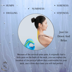 Cervical Neck Pillow Stretcher Traction Device Brace Support Pain Relief Massage